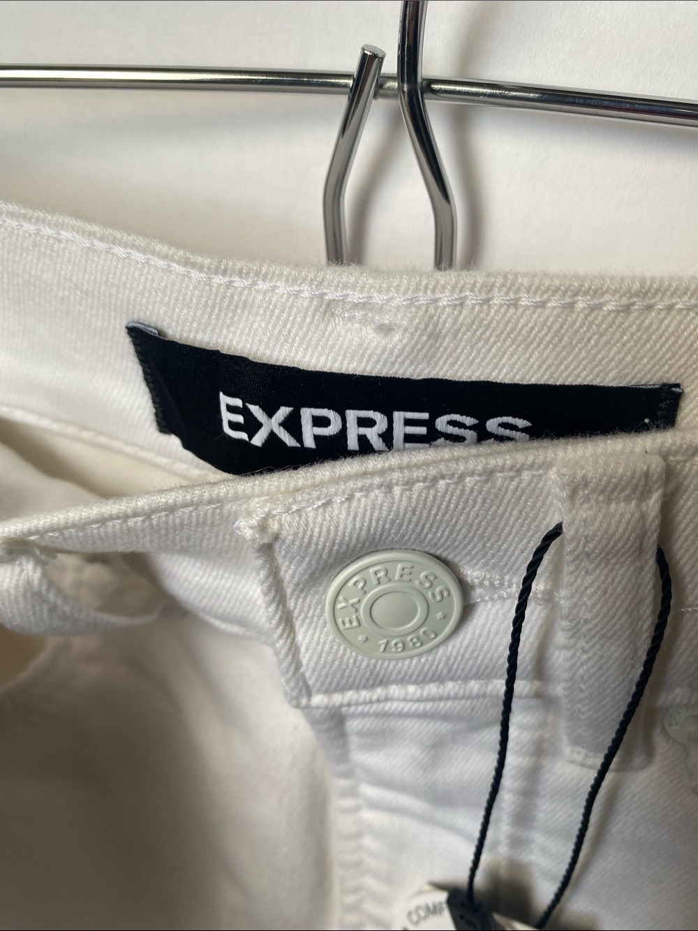 Express High Rise Women's Jeans - White - Picture 6 of 11